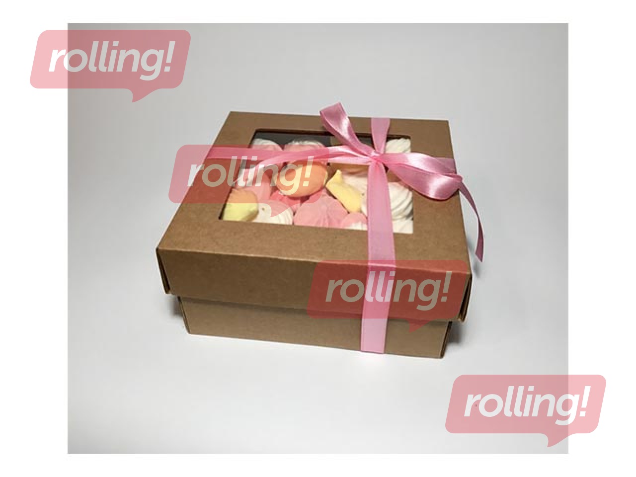 Mikrolainepapist karp aknaga, 250x250x100mm, pruun