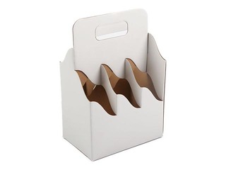 Cardboard box for 6 bottles 0.33L, white