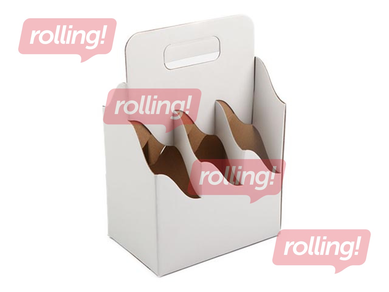 Cardboard box for 6 bottles 0.33L, white