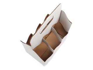 Cardboard box for 6 bottles 0.33L, white