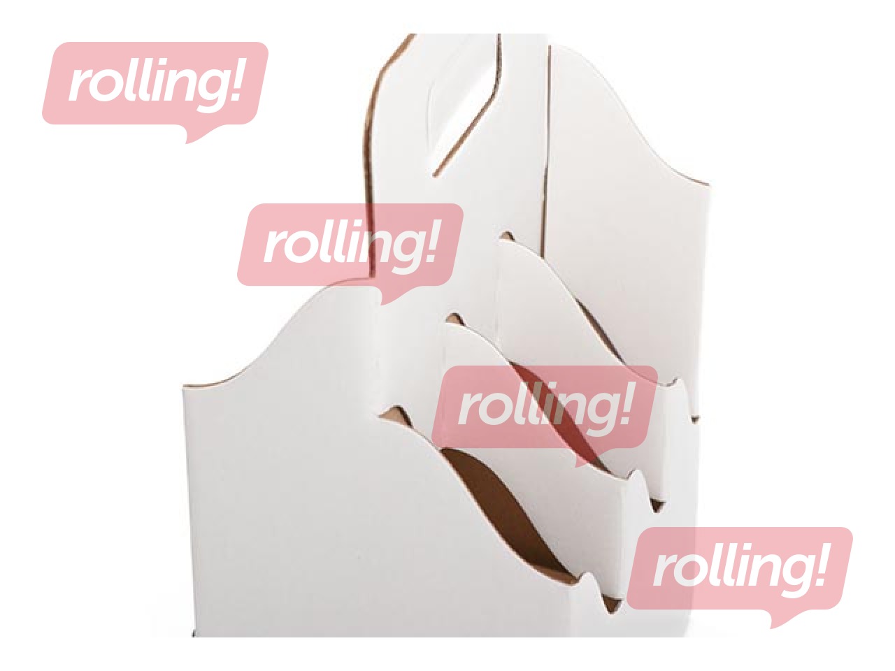 Pappkarp 6 pudelile 0,33 L, valge