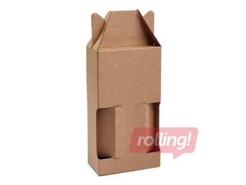 Cardboard box for two 0.5L bottles