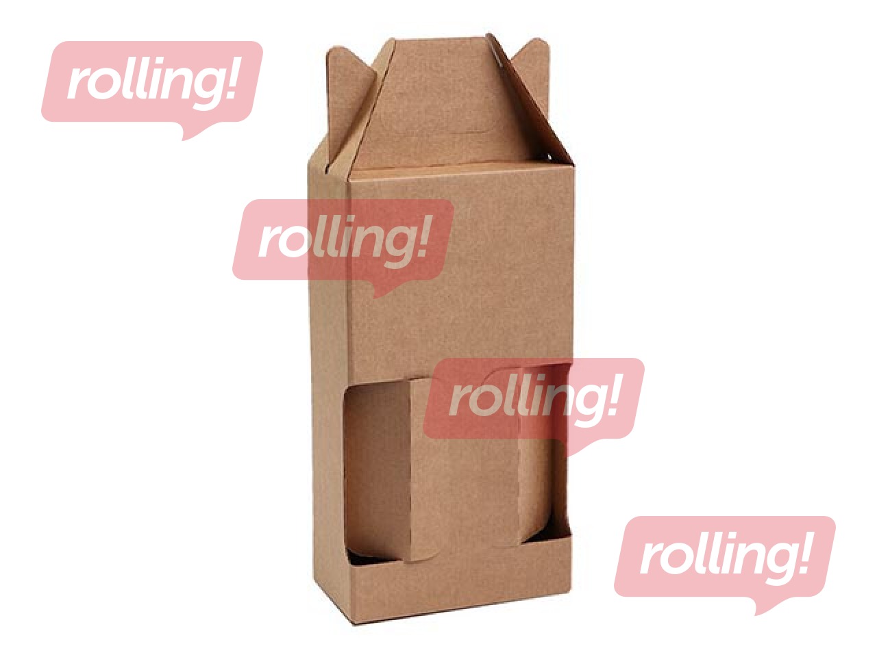 Cardboard box for two 0.5L bottles