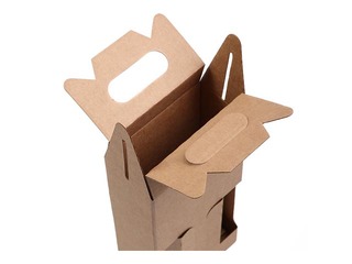 Cardboard box for two 0.5L bottles