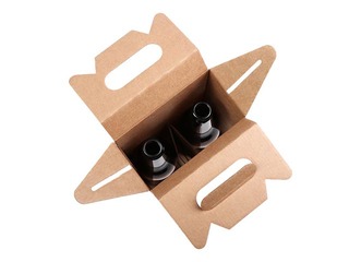 Cardboard box for two 0.5L bottles