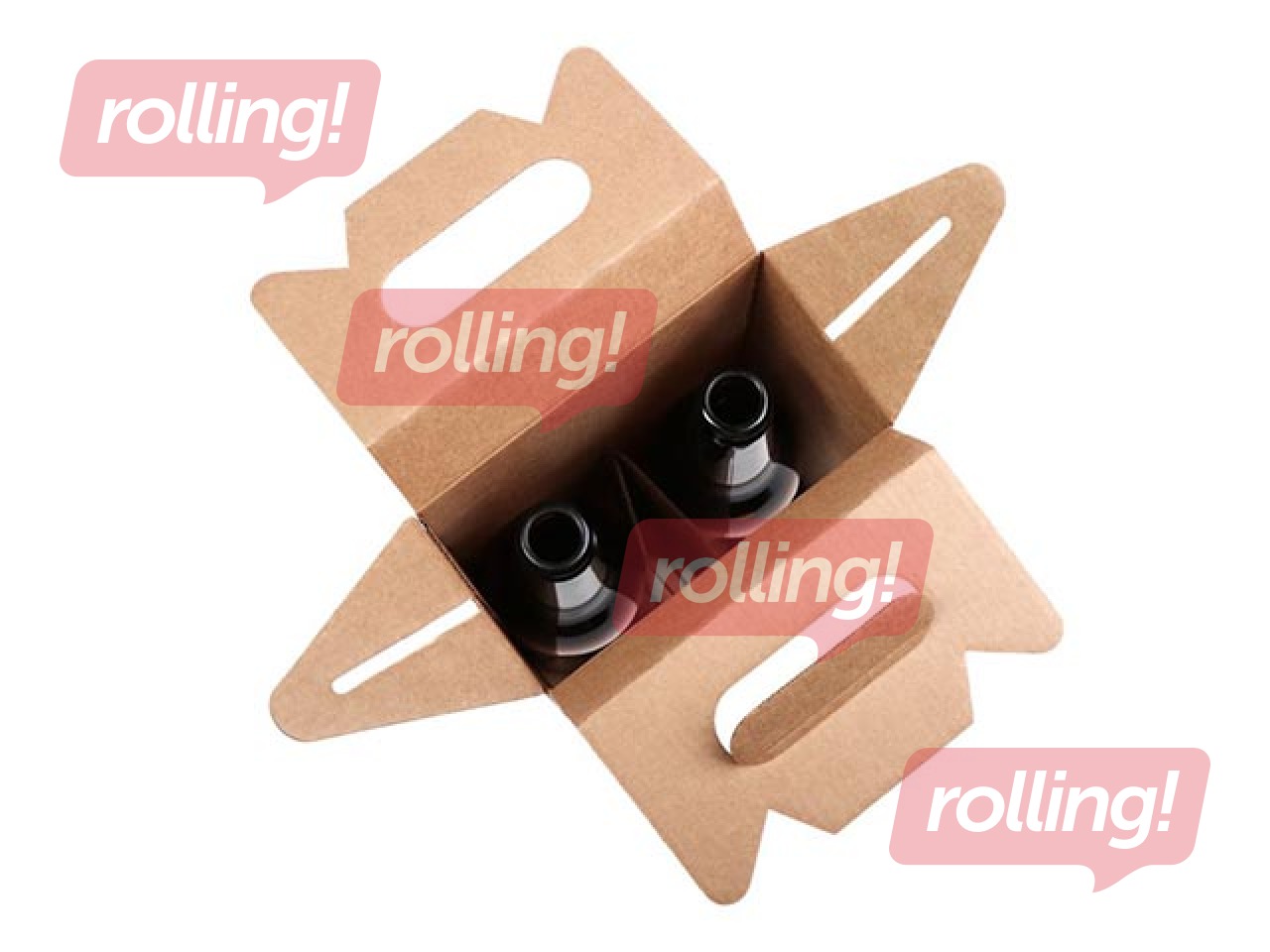 Cardboard box for two 0.5L bottles