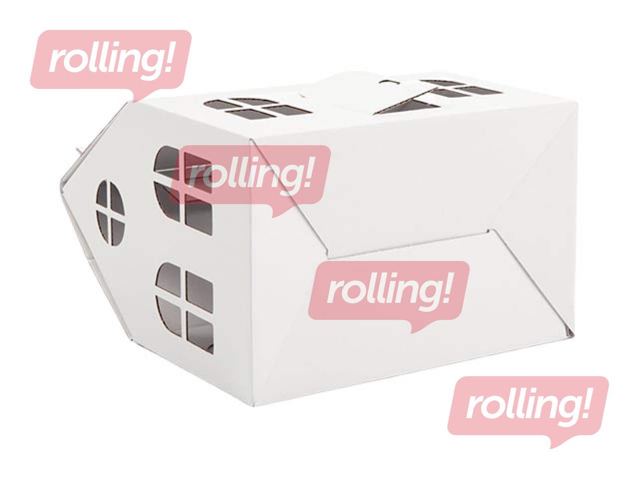 SALE Kinkekarp Jõulumajake, kartongist, valge, 200x130x120mm (+90mm)