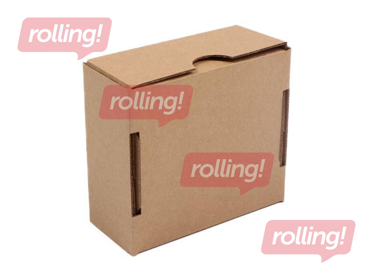 Gofreeritud kartongkast klapiga, pruun, 100x100x50mm