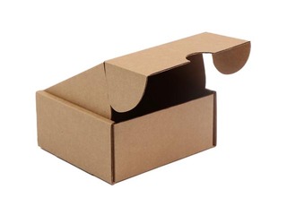 Gofreeritud kartongkast klapiga, pruun, 100x100x50mm