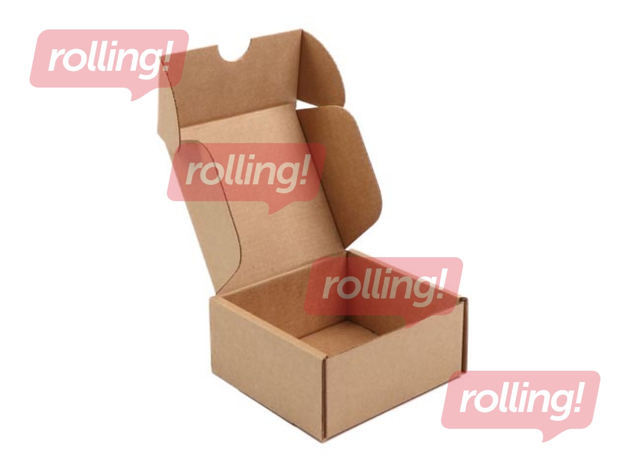 Gofreeritud kartongkast klapiga, pruun, 100x100x50mm