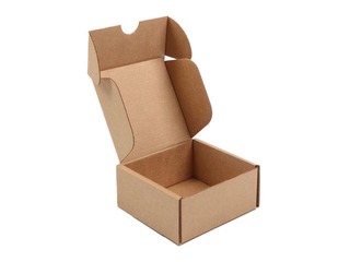 Gofrēta kartona kaste ar atlokāmu vāku, brūna, 100x100x50mm