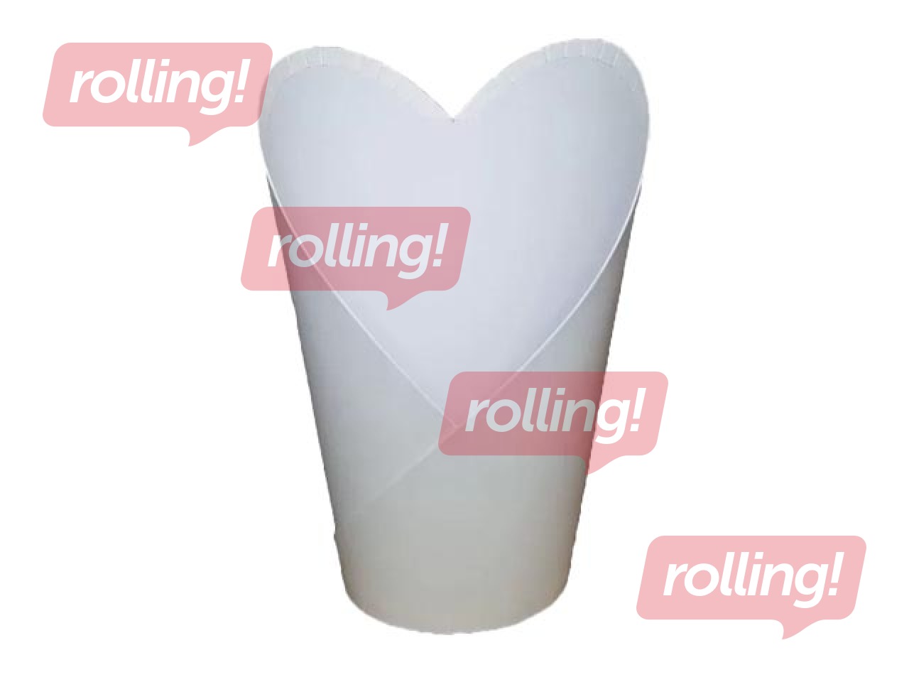 Dāvanu kaste ziediem, balta