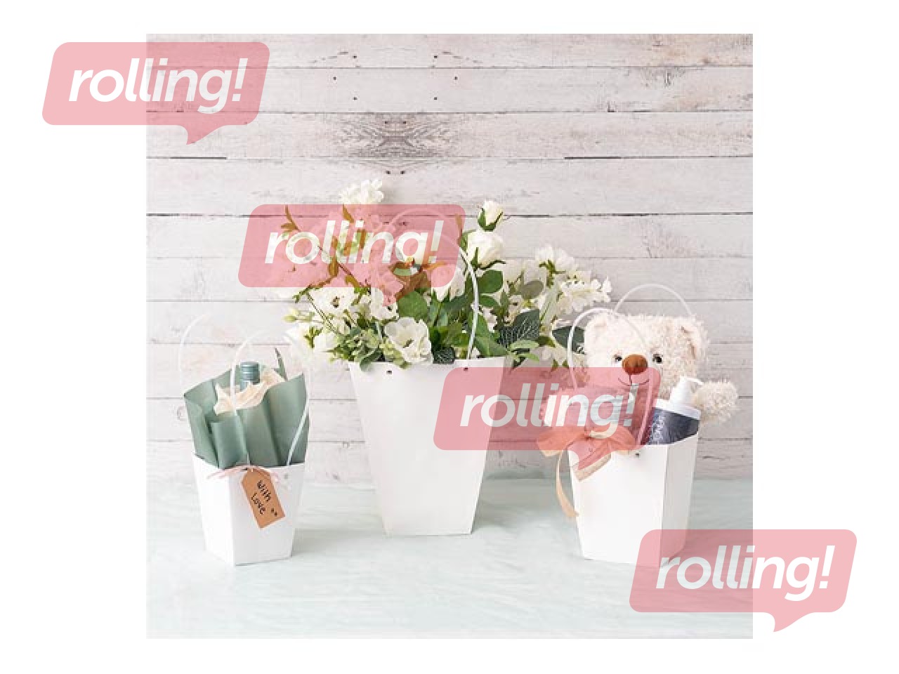 Gift box-bag for flowers, size M