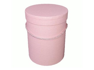 Подарочная коробка для цветов, с текстурой, розовая