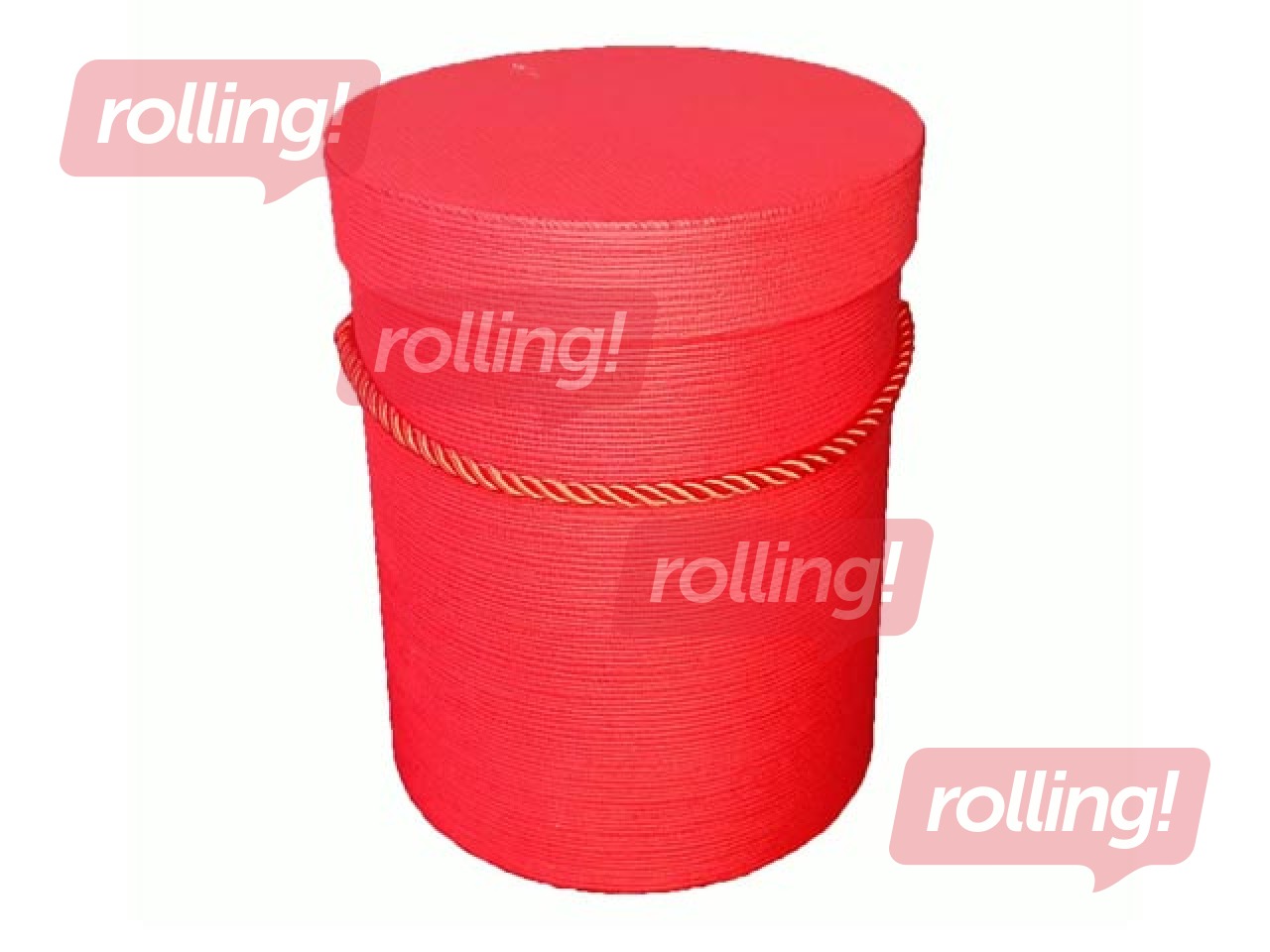 Dāvanu kaste ziediem, ar faktūru, sarkana