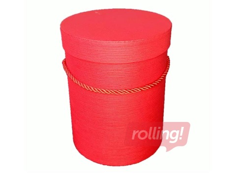 Gift box for flowers, with texture, red