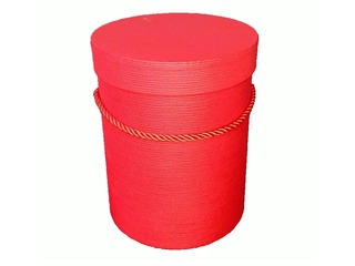 Gift box for flowers, with texture, red