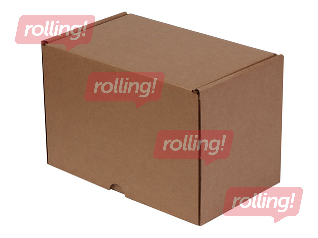 Corrugated Cardboard Box with Folding Lid, Brown, 233×146×165mm