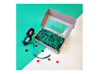 Упаковочная коробка с окном и откидной крышкой, 230x127x60мм