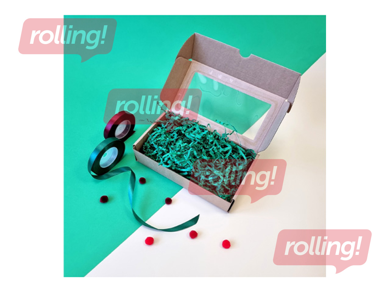 Упаковочная коробка с окном и откидной крышкой, 230x127x60мм