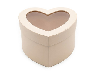 Heart-shaped gift box, with window, soft pink, 130 x 120 x 850mm