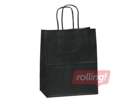 Kinkekott, paberist TOPTWIST 240x110x310mm, must