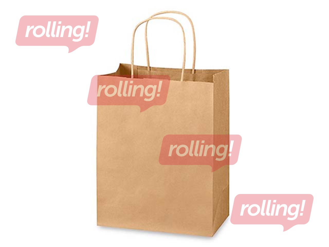 Paberist kinkekott TOPTWIST 190 x 80 x 210 mm, pruun paber