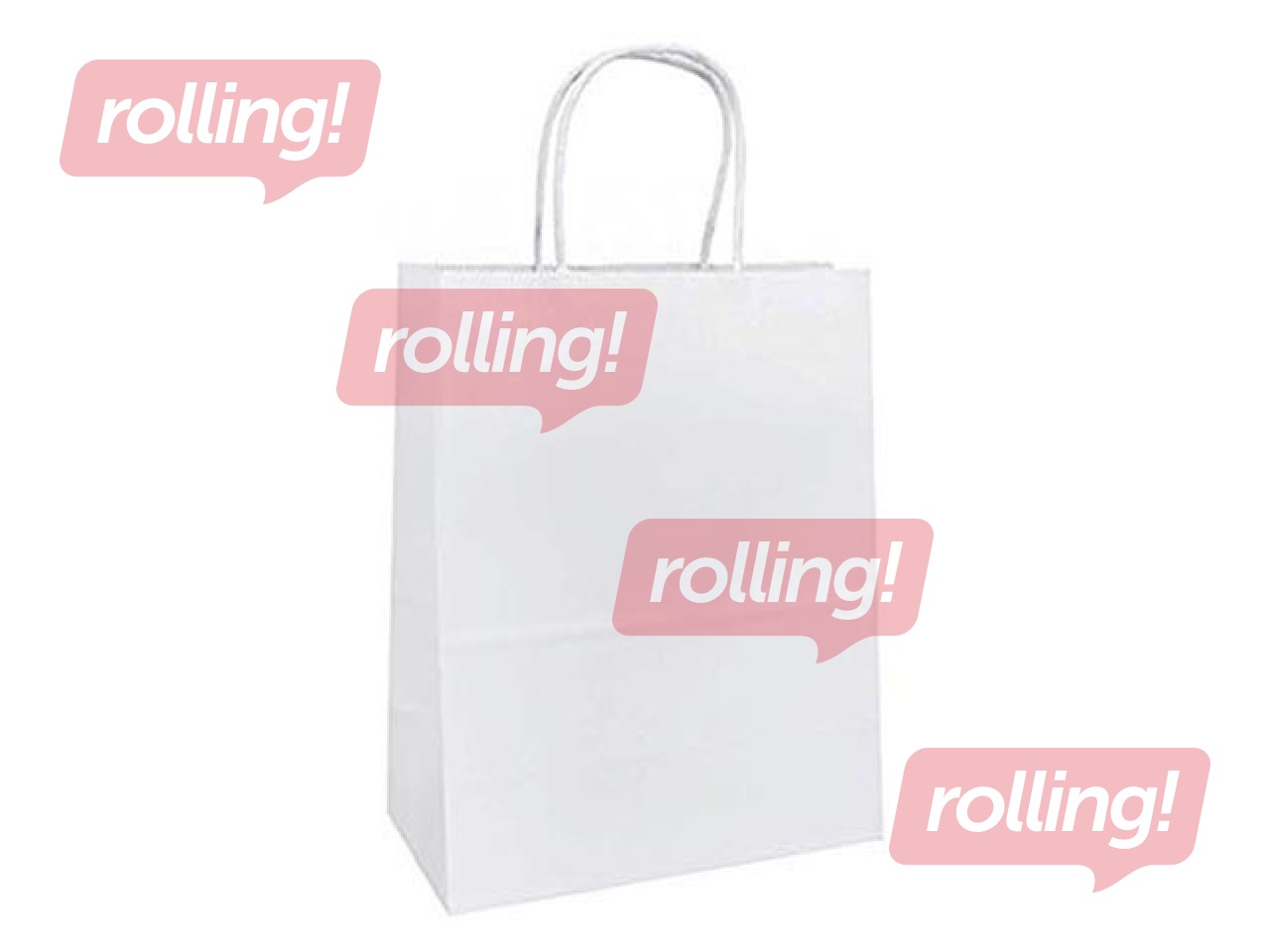 Paberist kinkekott TOPTWIST 540x150x490mm, valge paber