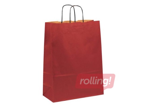 Paper gift bag TOPTWIST 240x110x310mm, red