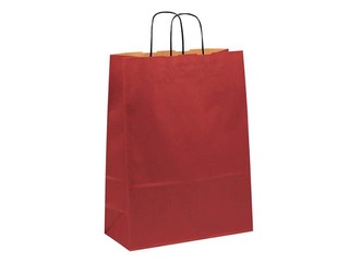 Paper gift bag TOPTWIST 240x110x310mm, red