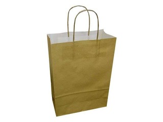 Paper gift bag TOPTWIST 240x110x310mm, gold