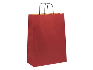 Paper gift bag TOPTWIST 190x80x210mm, red