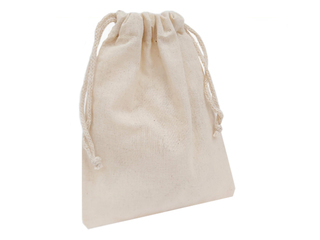 Drawstring bag, 100% cotton, 150x200mm