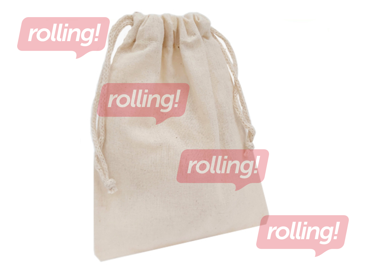 Pingutusnööriga kott, 100% puuvill, 150x200mm