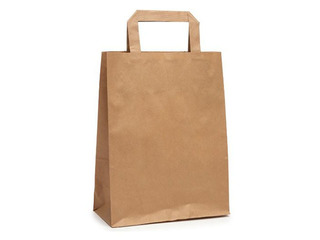Paper bag with handles, 260x120x350mm, brown