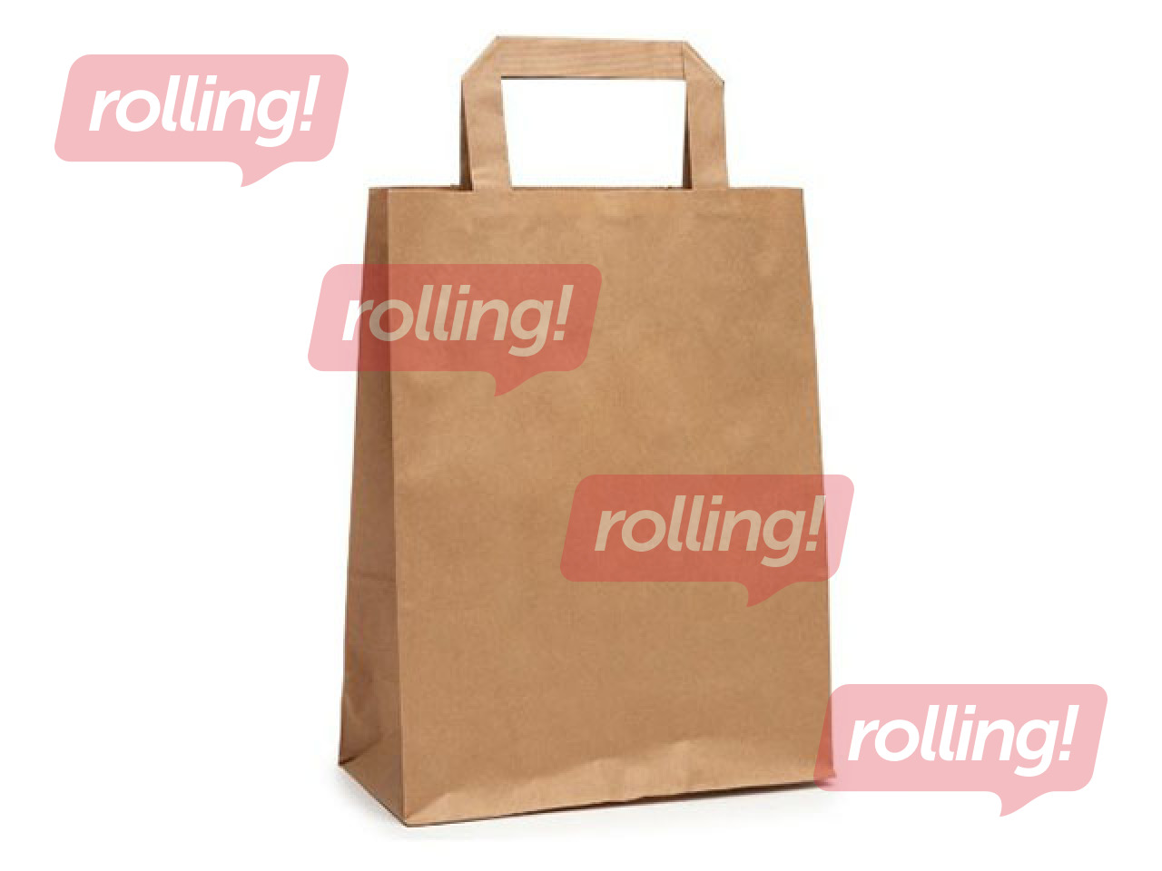 Papīra maisiņš ar rokturiem, brūns, 260x120x350mm