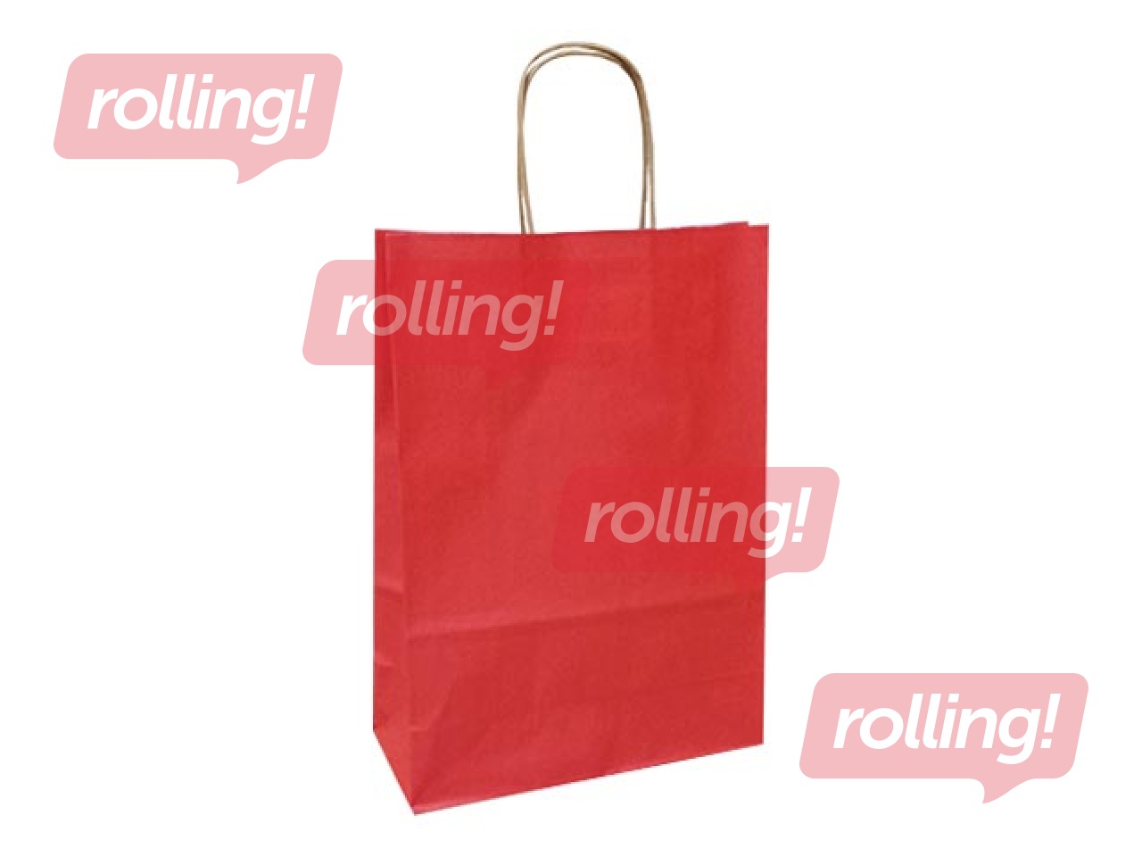 Paberkott sangadega 220x100x310mm, punane