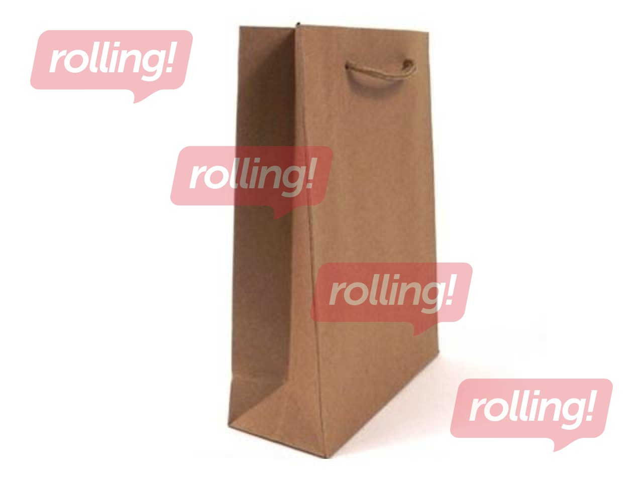 Kangast käepidemega kinkekott, 190x80x240mm, jõupaber, pruun