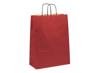 Paper gift bag TOPTWIST 320x140x420mm, red