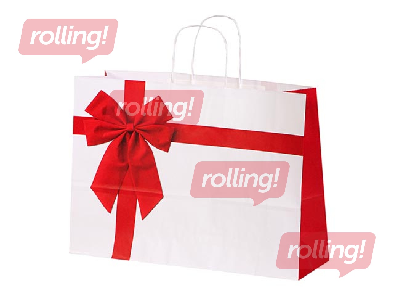 Kinkekott Rosette, 550x150x490mm, valge