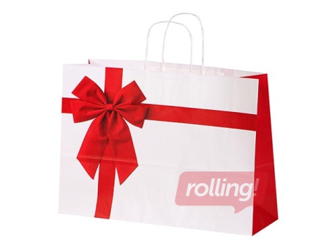 Paper gift bag Rosette, 550x150x490mm, white
