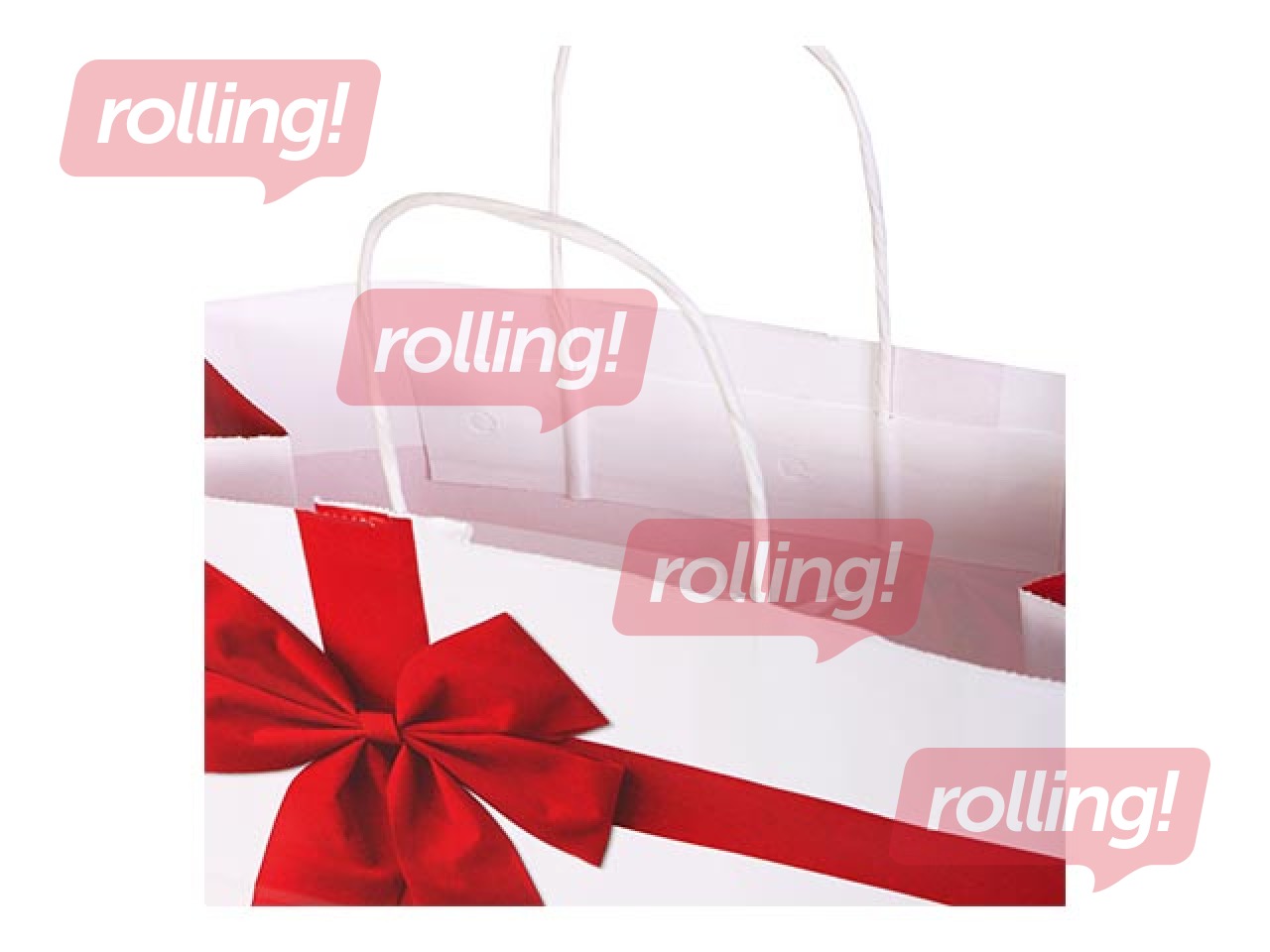 Paper gift bag Rosette, 550x150x490mm, white