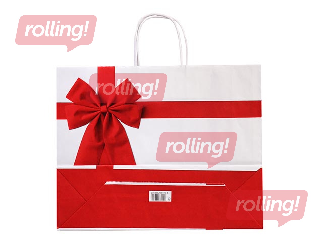 Paper gift bag Rosette, 550x150x490mm, white
