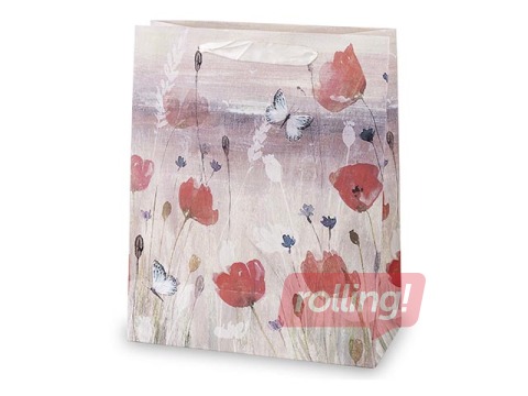 Gift bag with fabric handle, 180x100x230mm
