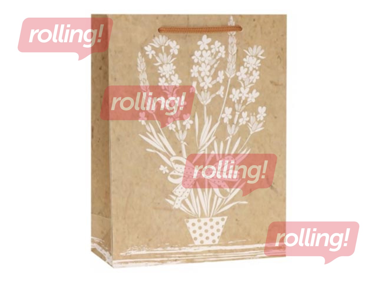 PROMO Sangadega paberkott, 180x85x240mm, Flowers