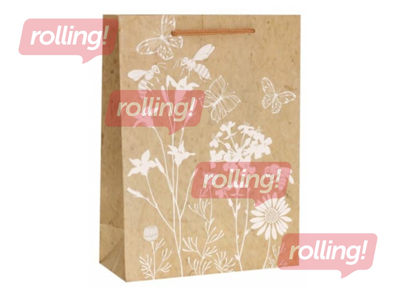 PROMO Sangadega paberkott, 180x85x240mm, Flowers