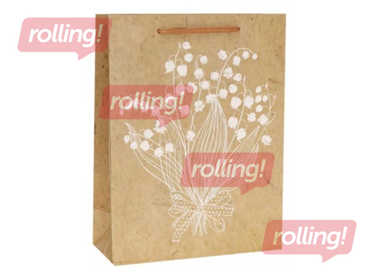 PROMO Sangadega paberkott, 180x85x240mm, Flowers