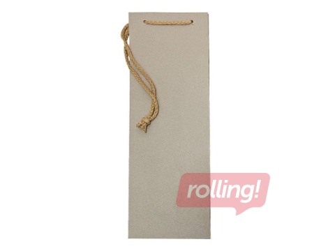 Paper bag for bottles, 120x90x390mm, beige