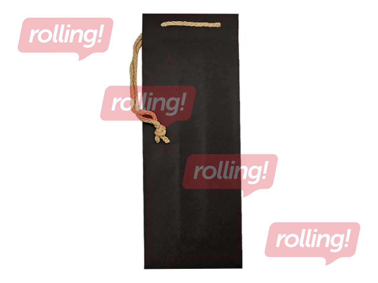 Paberkott pudelitele, 120 x 90 x 390 mm, must