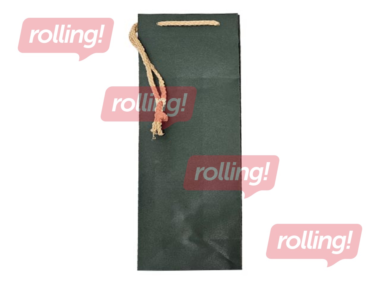 Бумажный пакет для бутылок, 120х90х390мм, темно-зеленый